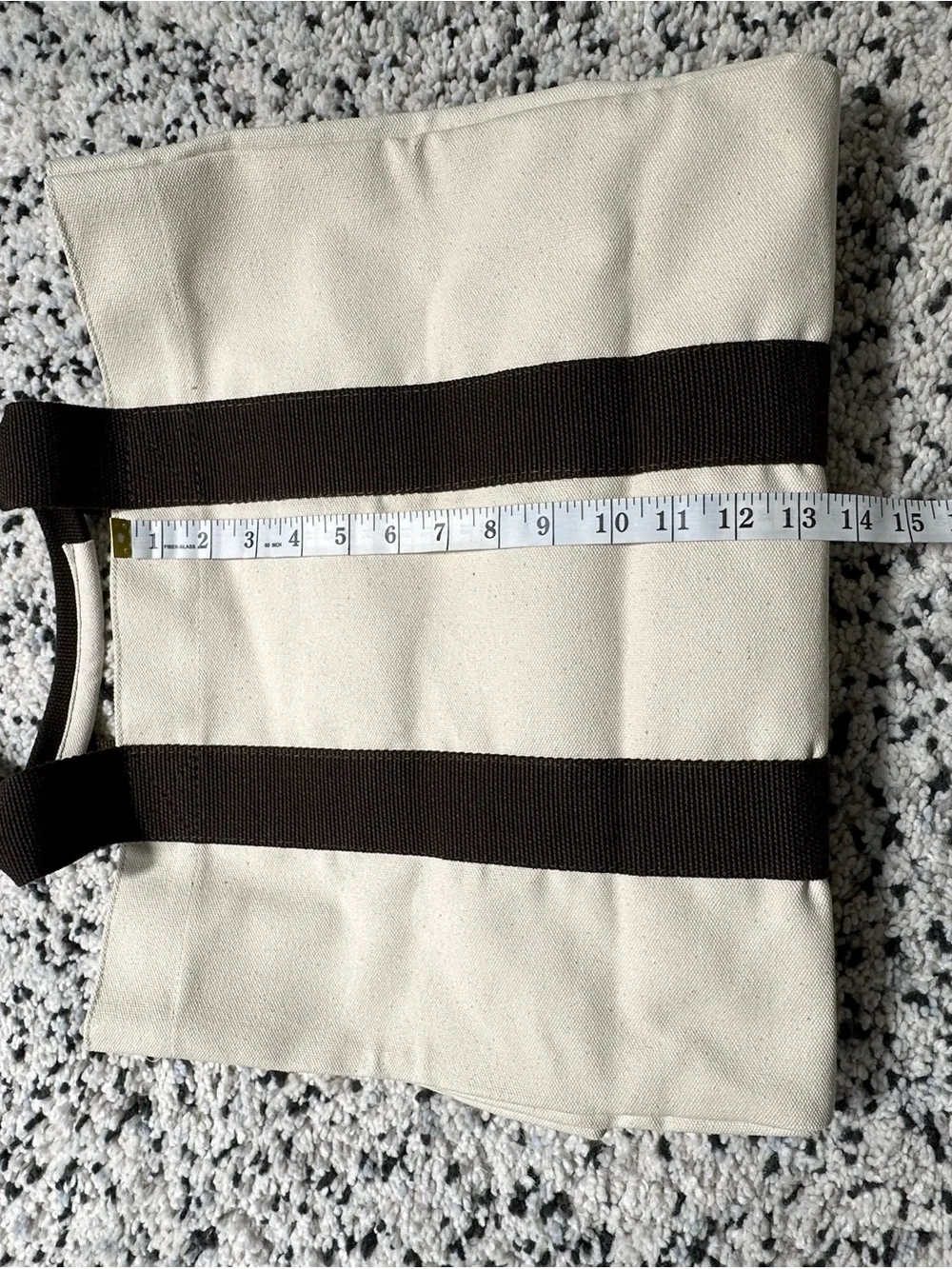 Canvas Beach Tote Cream/Brown - Picture 8 of 11